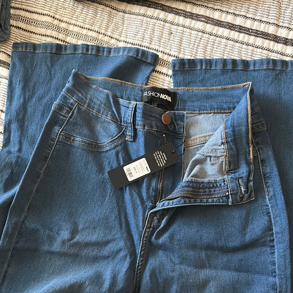 Fashion Nova Classic Blue Flare Jeans
